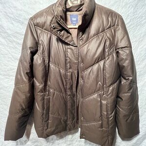 Gap Puffer Jacket Brown Women’s Medium Winter Coat
